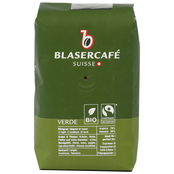 Blasercafé Verde Bio Faitrade 250g Bohnen